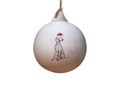 Weimaraner Ceramic Bauble